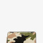 Jet Set Travel Large Camouflage Print Calf Hair Continental Wallet