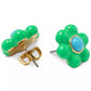 Gold-Tone Petal Puff Floral Stud Earrings