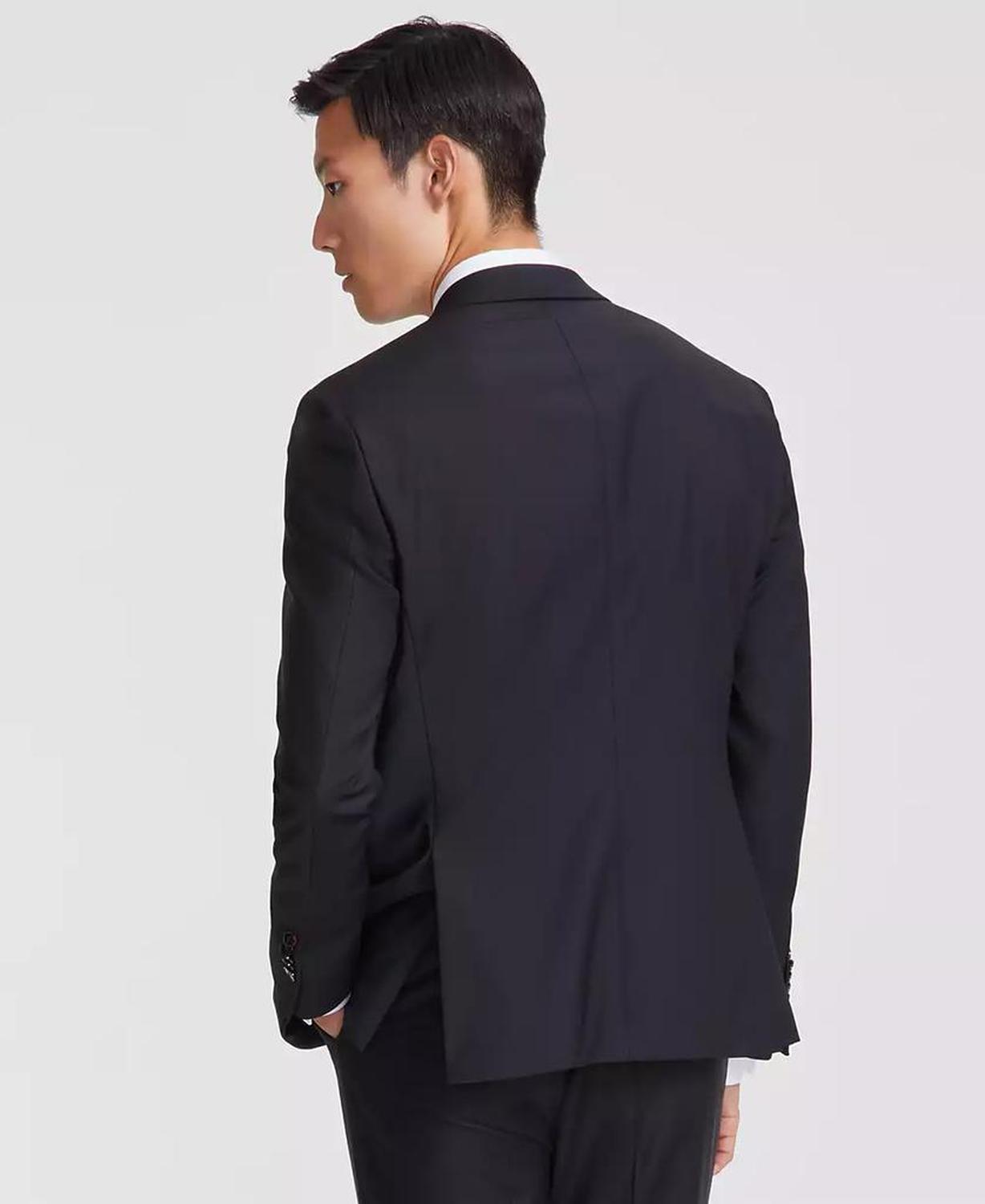 Men Modern-Fit Stretch Solid Nested Suits