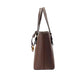 Michael Kors Jet Set Mocha Leather XS Carryall Top Zip Tote Bag Women's Purse