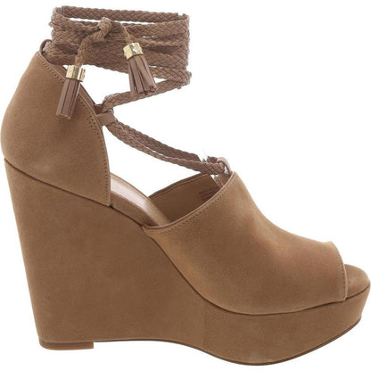 Womens Slip On Lace Up Ankle Strap