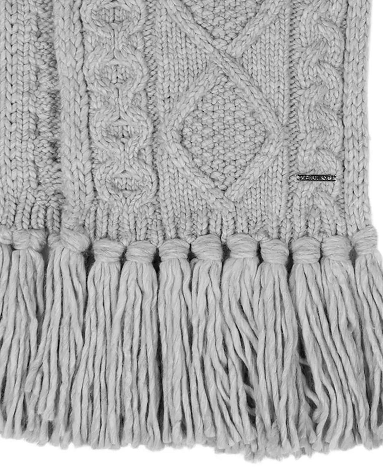 Women's Diamond Cable Fringe Scarf