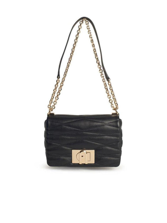 1927' Small Black Leather Crossbody Bag