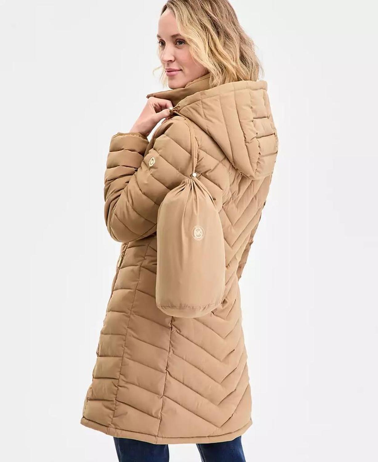 MICHAEL Women's Hooded Puffer Coat, PXXS-XX