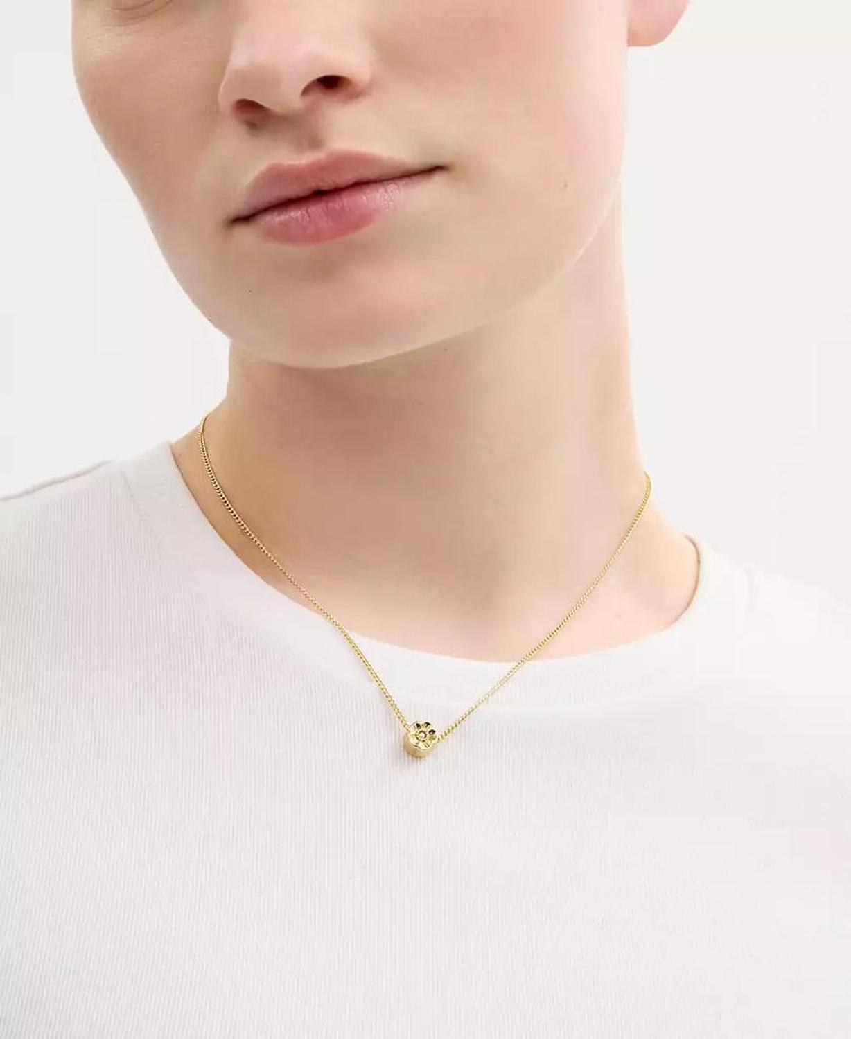 Faux Cultivated Pearl Signature Tea Rose Pendant Necklace