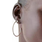 Spade Flower Medium Hoop Earrings, 1.63"