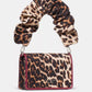 Natasha Leopard Scrunch Strap Mini Bag