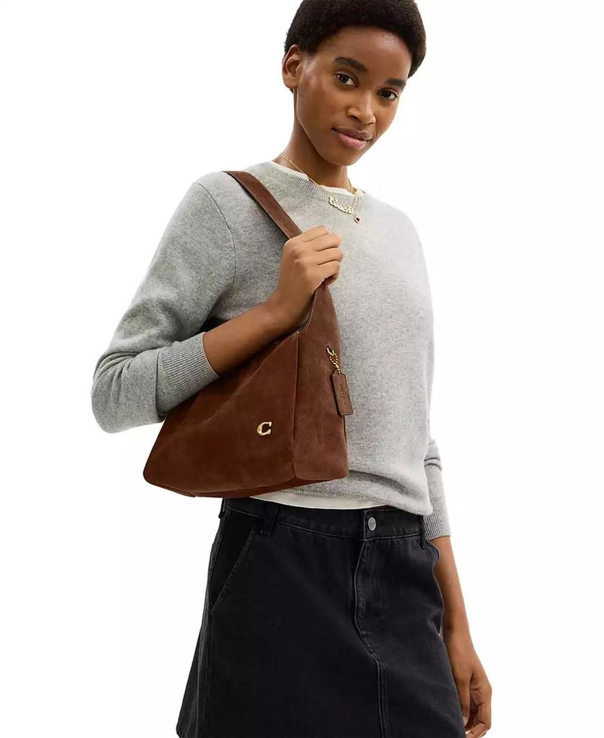 Lola Small Suede Shoulder Bag