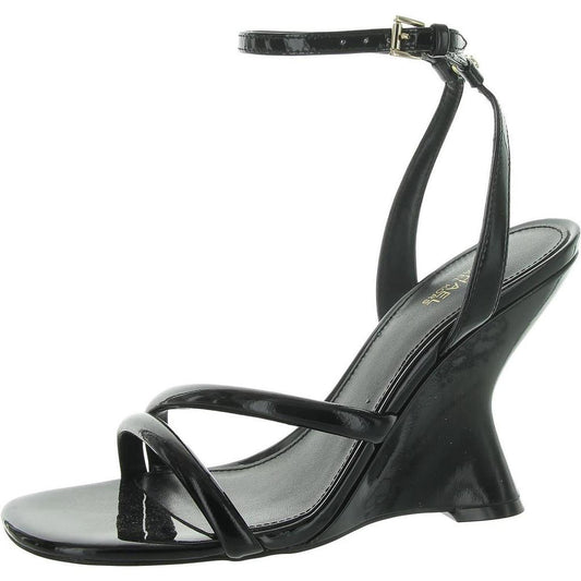 Womens Slip On Open Toe Ankle Strap