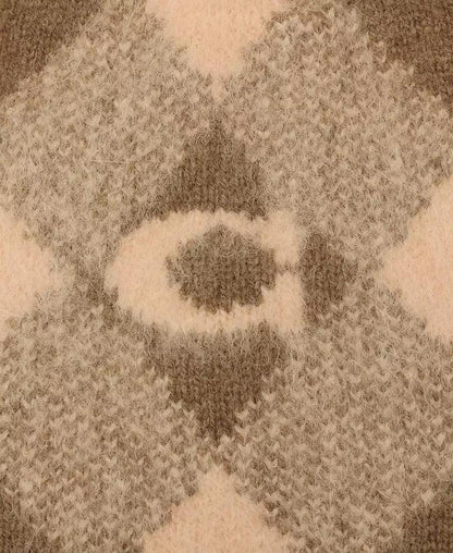 Women's Argyle Knit Beanie Hat