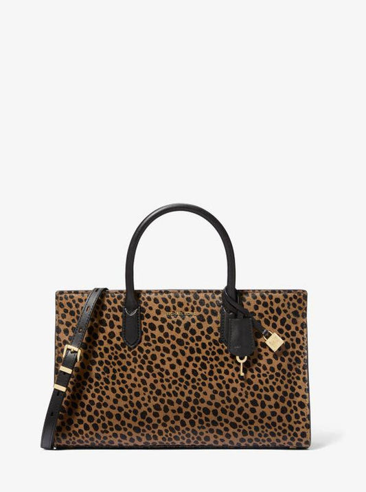 Scarlett Medium Cheetah Print Calf Hair Satchel