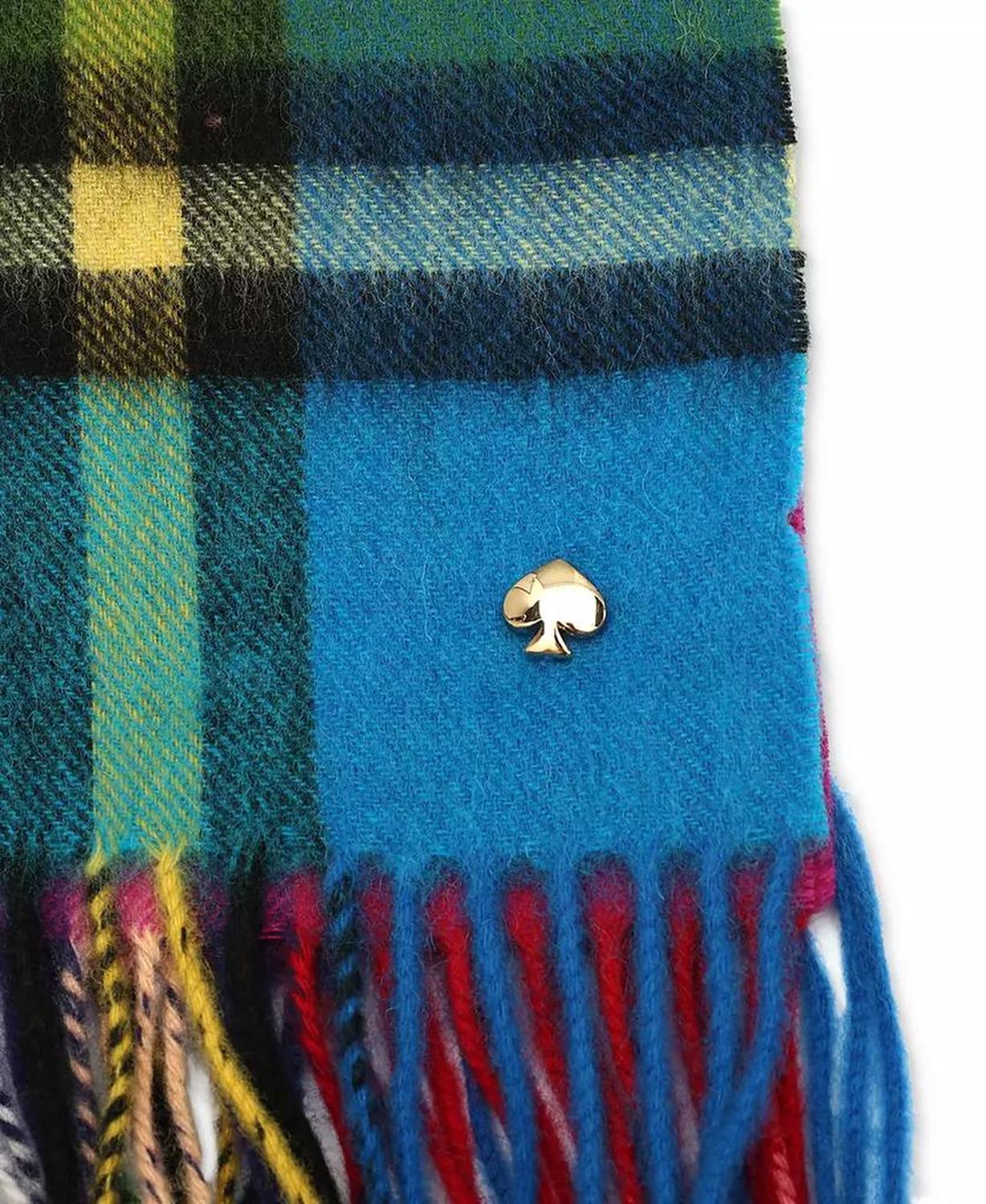 Plaid Mix Multi Yarn Dye Wool Scarf