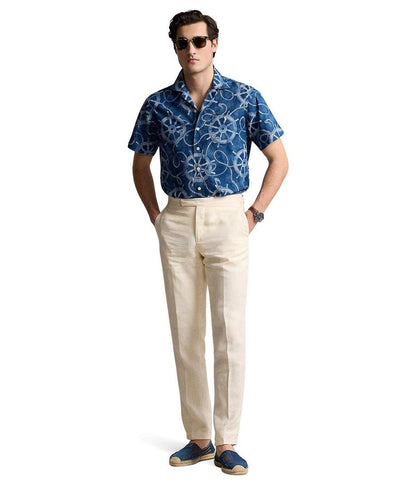 Classic Fit Cotton-Linen Camp Shirt