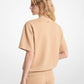 Logo Jacquard Knit Short-Sleeve Sweatshirt