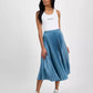 Women's Pleated A-Line Pull-On Midi Skirt
