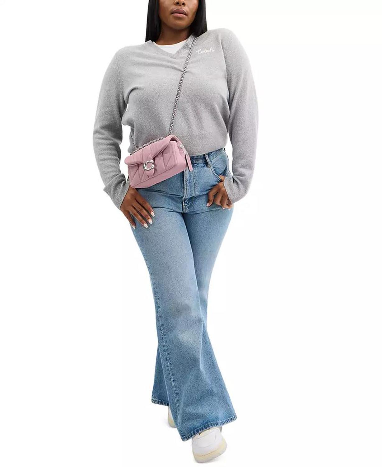 Tabby 20 Quilted Denim Shoulder Bag
