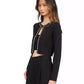 MICHAEL Women's Gem-Trim Cropped Cardigan