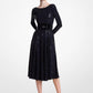 Hand-Embroidered Sequin Matte Jersey Backless Dance Dress