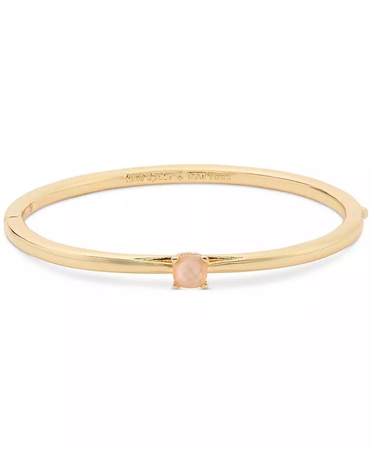 Gold-Tone Color Cubic Zirconia Bangle Bracelet