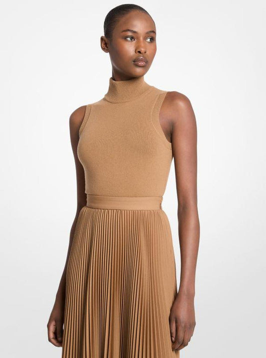 Stretch Cashmere Turtleneck Bodysuit