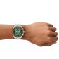 Men's Maritime Chronograph Silver-Tone Stainless Steel Watch, 45mm