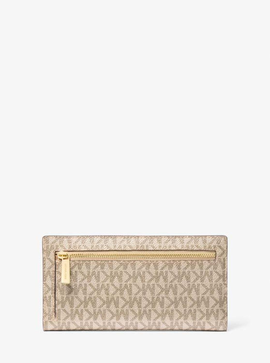 Carson Large Metallic Signature Logo Wallet
