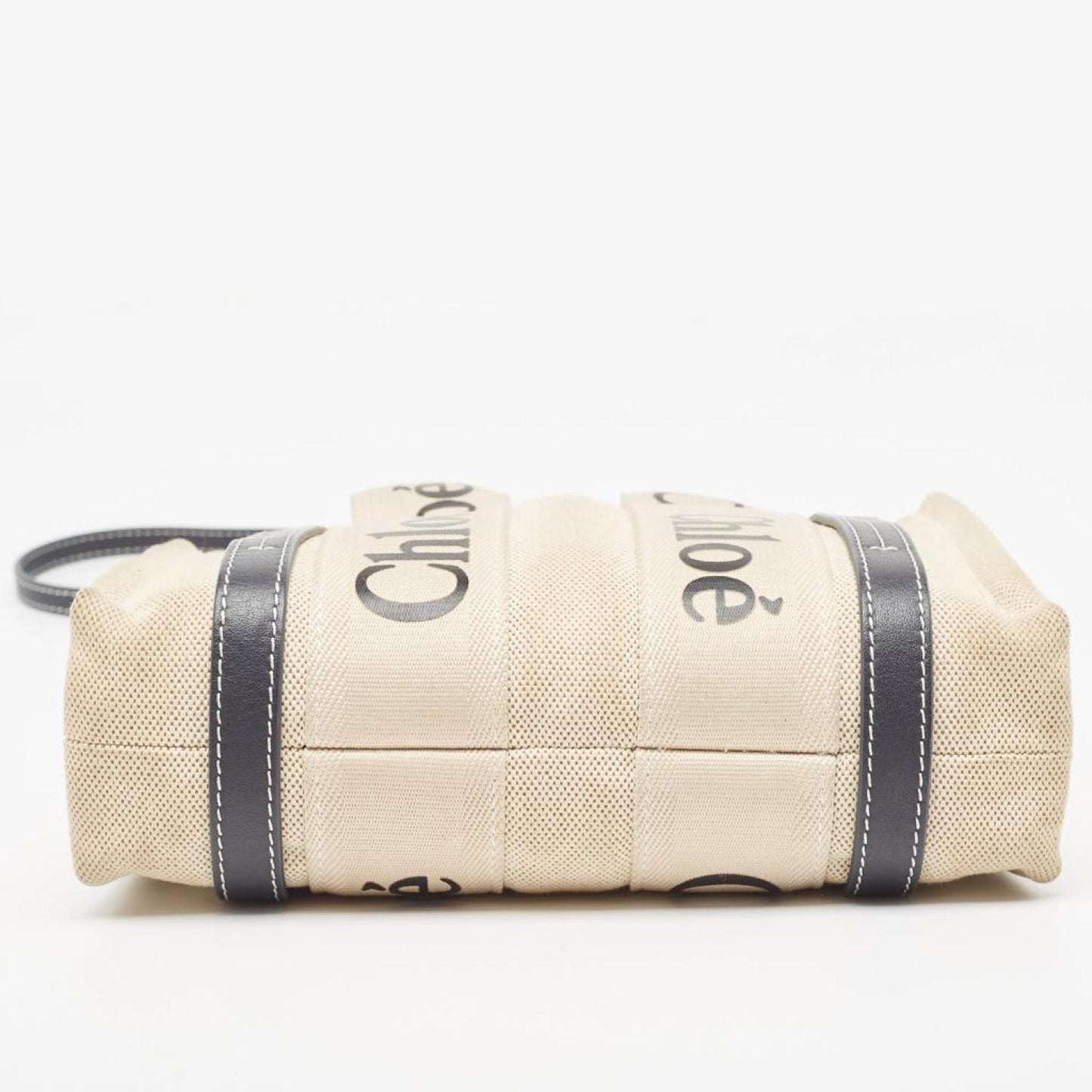 Chloe  Canvas And Leather Small Woody Tote