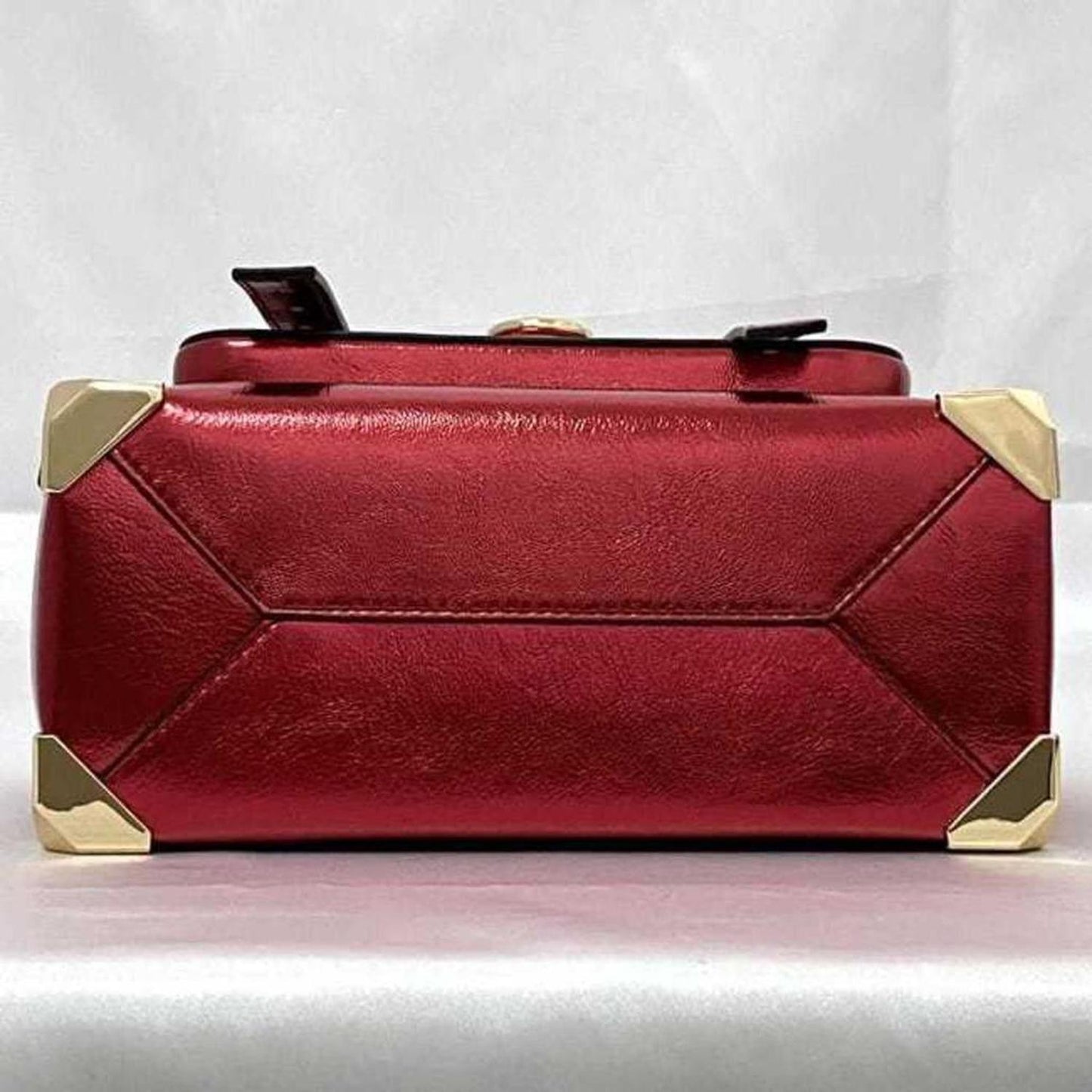 Canvas Leather Handbag Shoulder Bag (Pre-Owned)