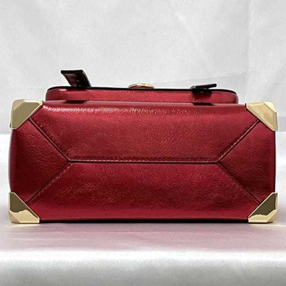 Canvas Leather Handbag Shoulder Bag (Pre-Owned)