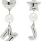 Silver 'The MJ Balloon Pearl' Earrings
