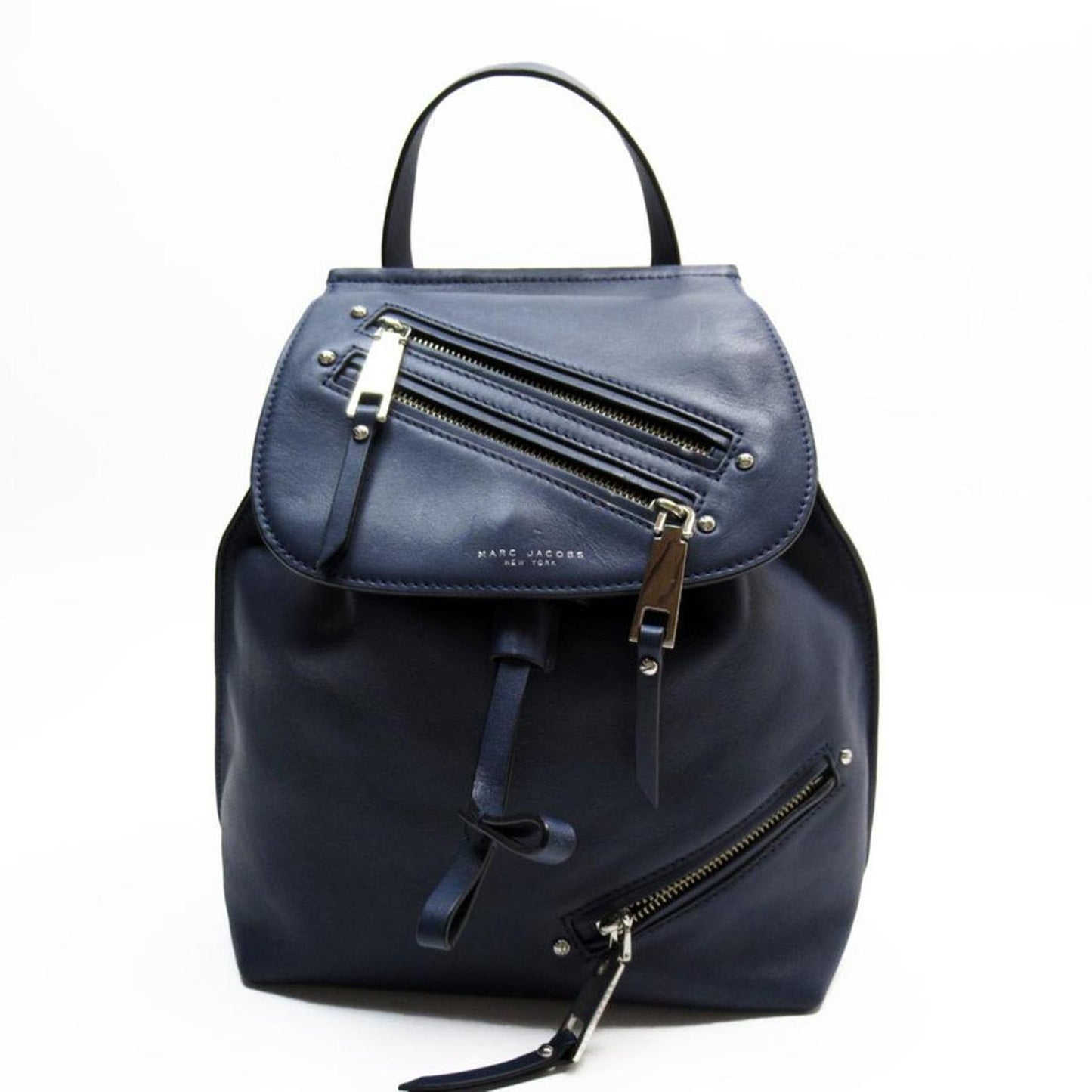 blue Navy Leather Backpack (Pre-Owned)