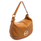 Michael Michael Kors Caramel Leather Logo Zip Hobo