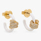 Ropes & Knots Pave Huggies