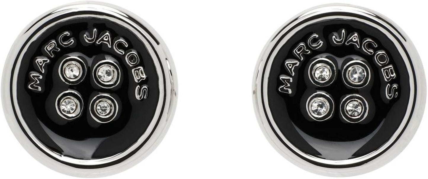 Silver 'The Button Stud' Earrings