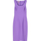 Sleeveless Shift Dress in Purple Wool