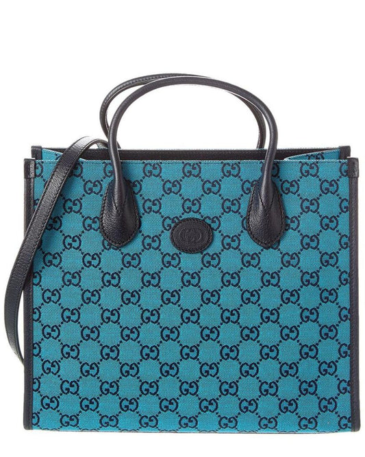 Gucci Small GG Canvas & Leather Tote
