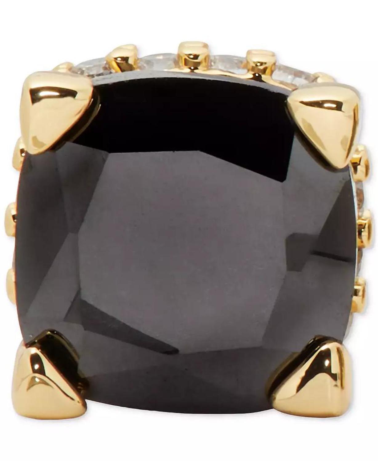 Color Cubic Zirconia Square Stud Earrings