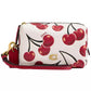 Boxed Essential Cherry Print Leather Cosmetic Pouch