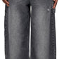 Gray Charm Oversized Jeans