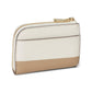 Devin Colorblocked Saffiano Leather Zip Card Case