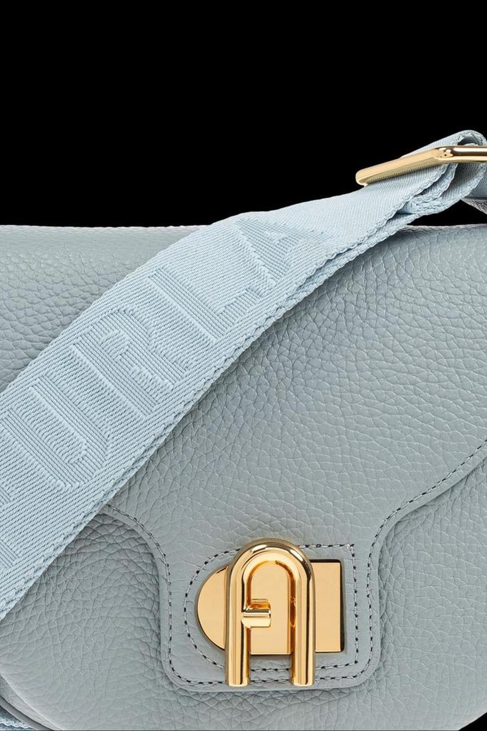 Furla Logo Plaque Foldover-Top Shoulder Bag