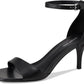 Jaida 40S5JDMS1L Sandals Women's Black Leather Ankle Strap VER412