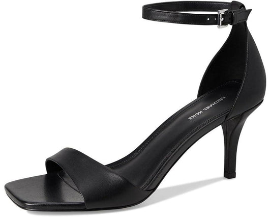 Jaida 40S5JDMS1L Sandals Women's Black Leather Ankle Strap VER412