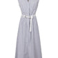 Michael Michael Kors Striped Poplin Belted Midi Dress