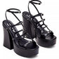 Kiki Leather Platform Pump Sandals