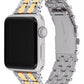 Women's Two Tone Stainless Steel and Crystals Apple Watch Strap, 38mm, 40mm, 41mm