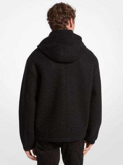 Wool Blend Hooded Jacket