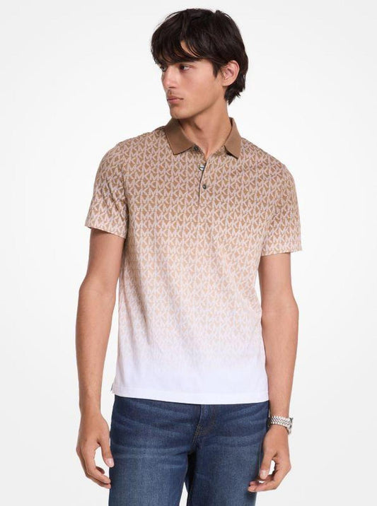 Ombré Signature Logo Cotton Polo Shirt