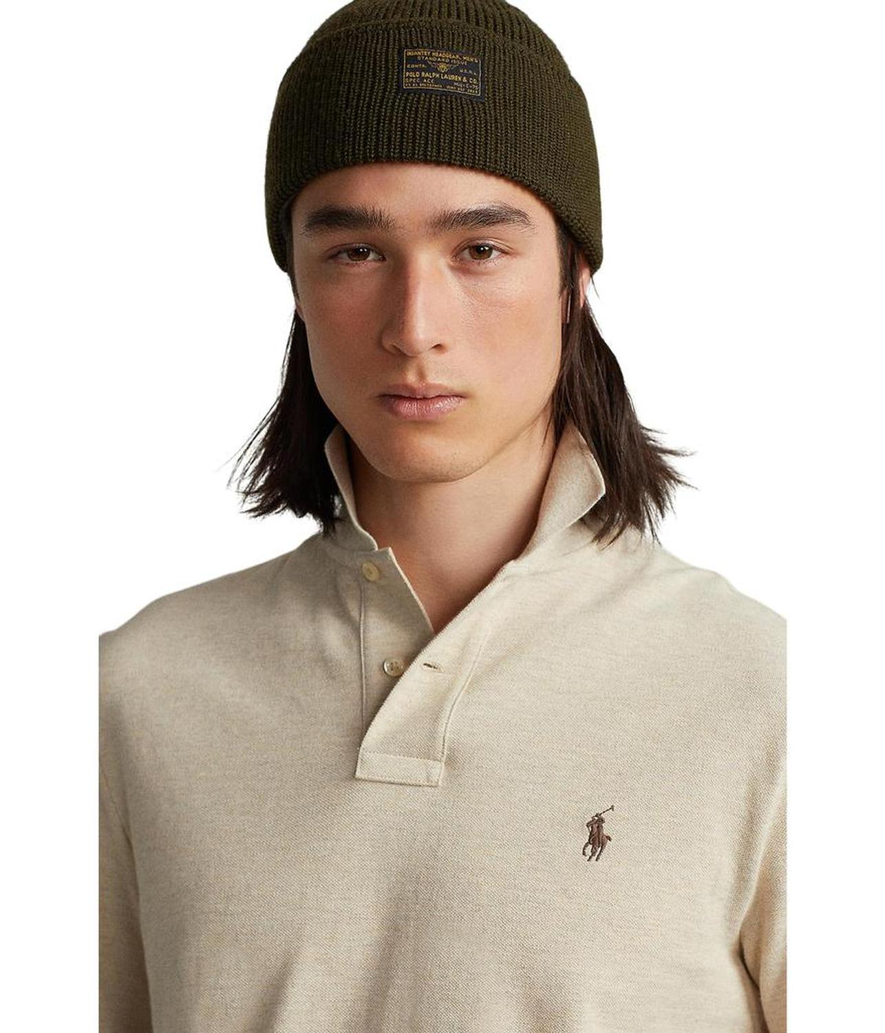 Classic Fit Mesh Long-Sleeve Polo Shirt