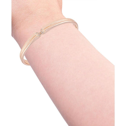 Pavé Crystal Sculptural Bangle Bracelet